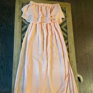 Peach chiffon maxi